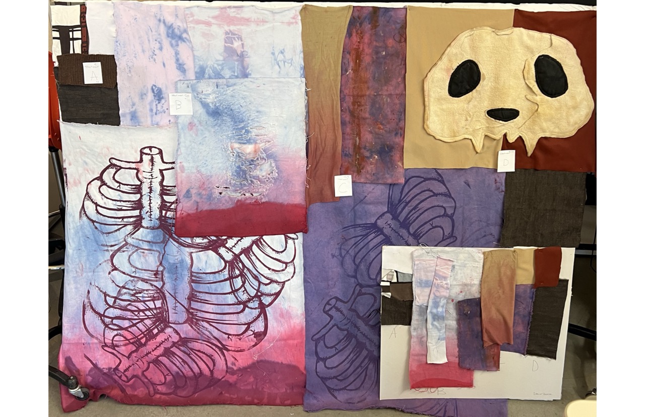 Swatch board, left half